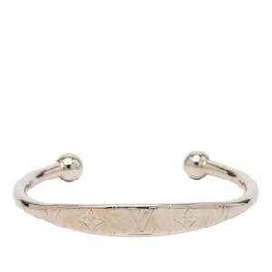 LOUIS VUITTON Silver Monogram Charm Bracelet